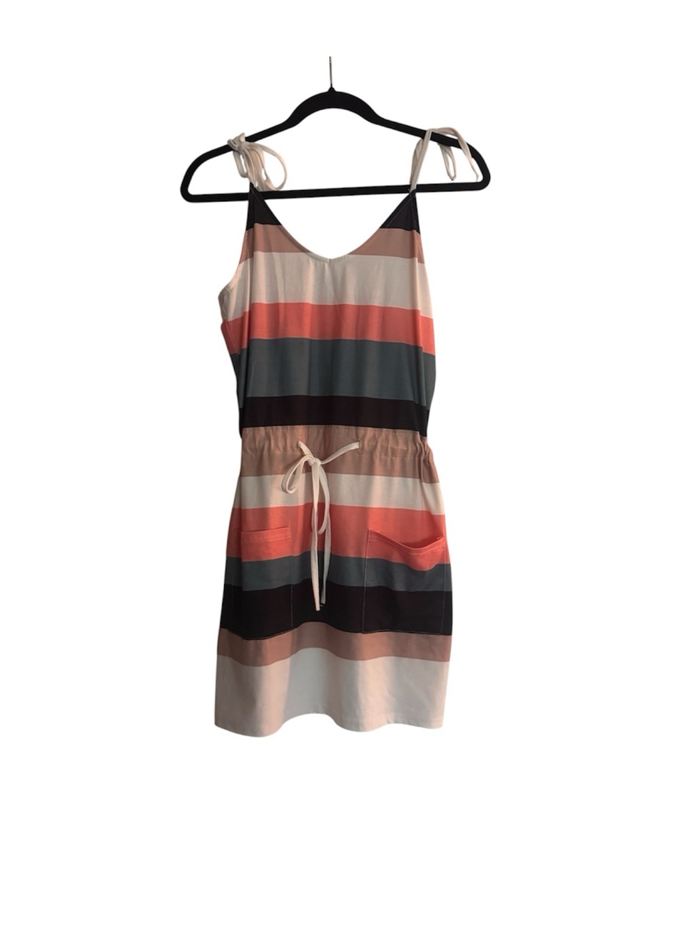 Amazon Women’s Summer Trendy Stripped Sleeveless Mini Dress W Pockets Size Small - Picture 4 of 9